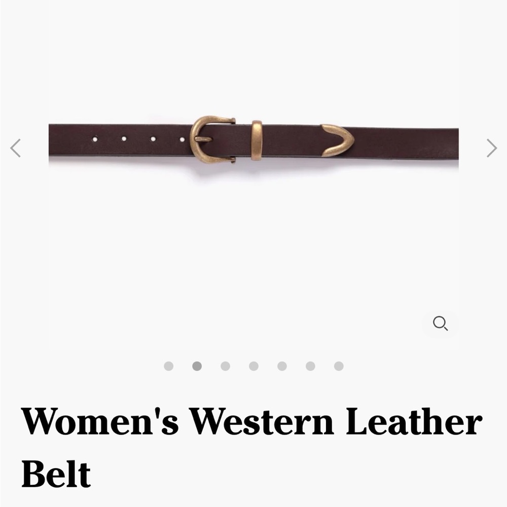 Thursday brown western leather belt